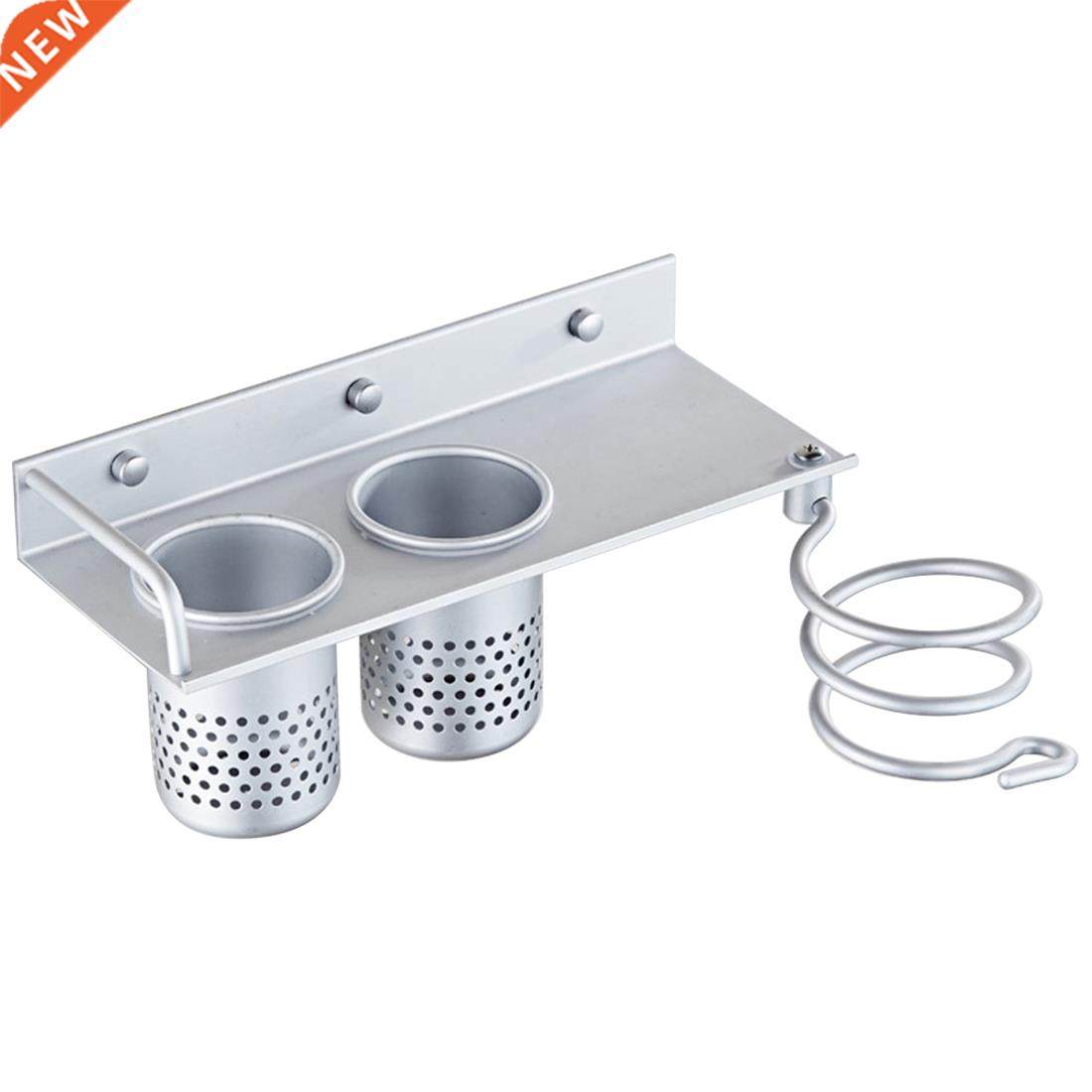 With 2 Cups HDryer Shelf Storage Holder Comb Rack Hanger