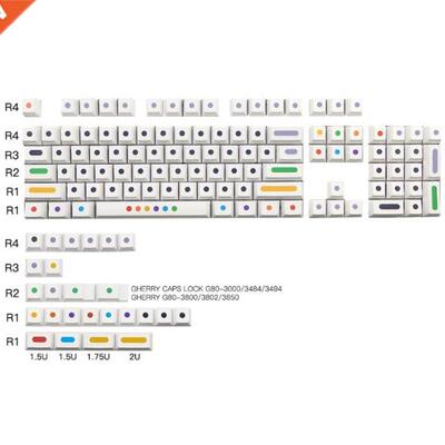 128 keys PBT Thicken Keycap Mechanical Keyboard Installation