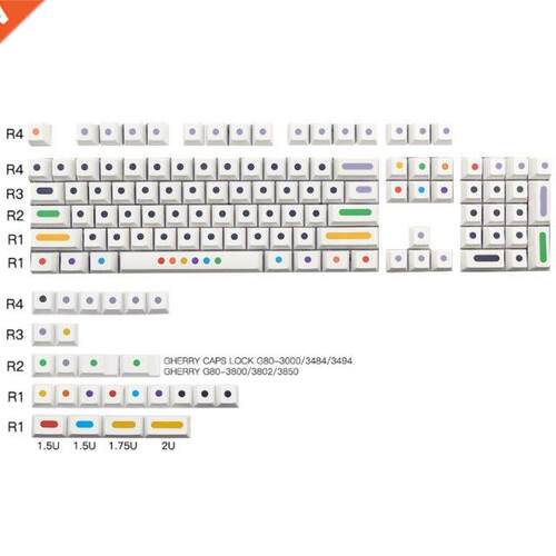 128 keys PBT Thicken Keycap Mechanical Keyboard Installation