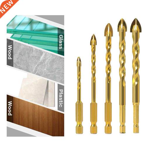 Hex Shank Tile Glass Cross Spear Head Long Drill Bit 6/8/10/