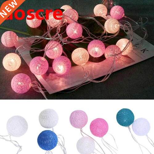 Functional Eurocode 20 LED Plastic Cotton Ball Fairy String