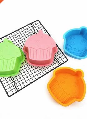 Silicone Cake Mold House Shaped Muffin Cupcake Baking Molds