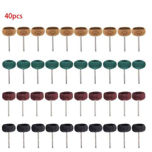 40pcs Abrasive Nylon Scouring Brush Fiber Grinding Sanding H
