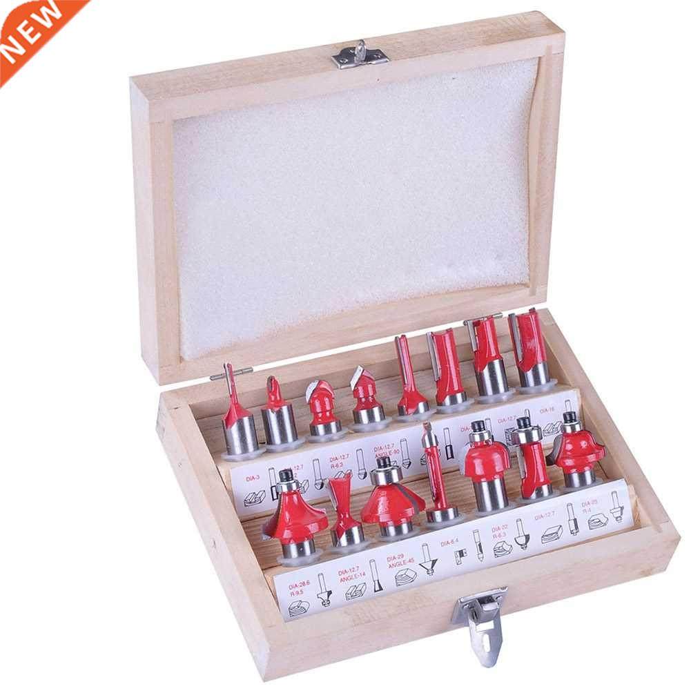 15 Pcs Router Bit Set 1/4-inch Shank Diameter Milling Cutter