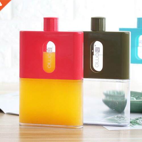 A5 Paper Cup Botlte Flat Water Bottle Bpa Free Clear Book Po