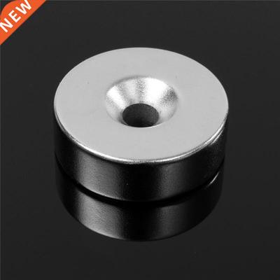 2Pcs 30mm x 10mm Hole 6mm N35 Ring Loop Countersunk Magnets