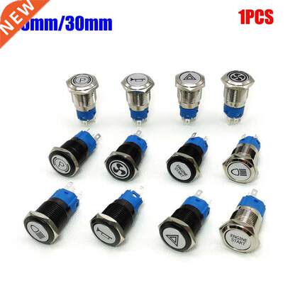 25mm/30mm Metal Push Button Switch LED Light  Logo Symbo