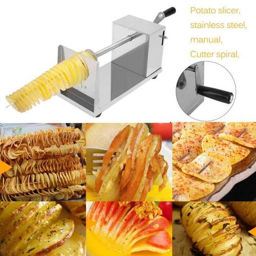 Manual Stainless Steel Twisted Spiral Potato Slicer French F