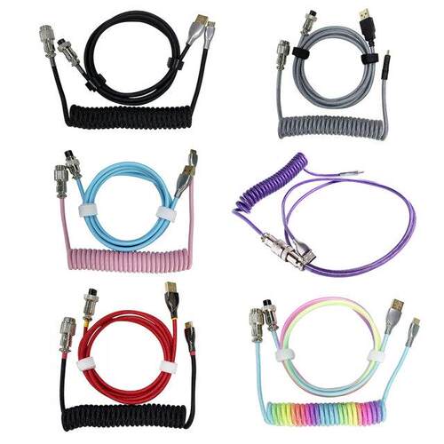 Mechanical Keyboard Aviator Coiled Cable Wire Type C USB Avi