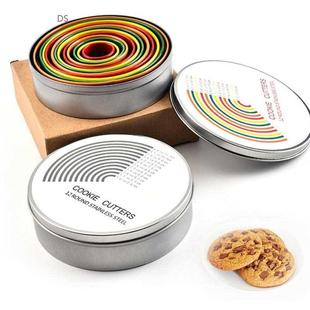 Set Of 12 Round Cookie Cutter Circle Biscuits Cutters With S