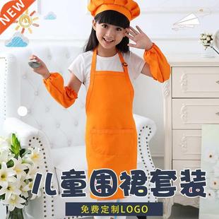 Children's painting apron set can customize logo