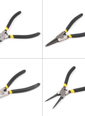 4PCS 7 Inch Circlip Pliers Internal External Curved Straight