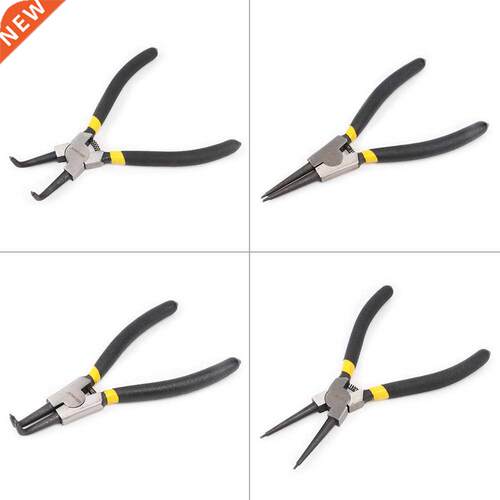 4PCS 7 Inch Circlip Pliers Internal External Curved Straight