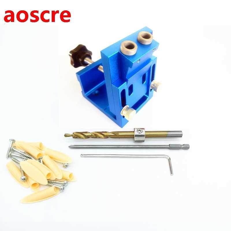 9.0mm Aluminum Pocket Hole Drill Guide Dowel Jig Woodworking