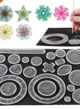 Funny Interlocking Gears Wheels Spirograph Drawing Toys Set