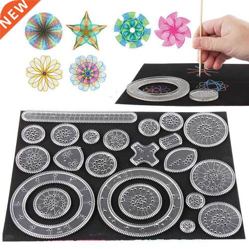 Funny Interlocking Gears Wheels Spirograph Drawing Toys Set
