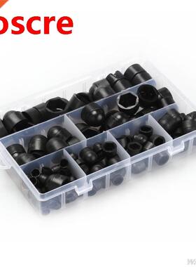 145Pcs M4/M5/M6/M8/M10/M12 Rubber Hex Bolt Caps Rubber Nut D