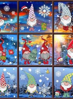 Christmas Window Glass Electrostatic Sticker Santa Claus Dec