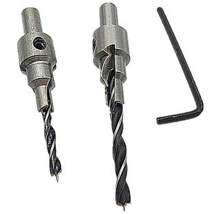 2pc Tapered Drill Countersink Bit Screw Set Pilot Hole 4mm-6