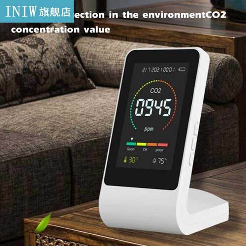 Digital 5 in1 CO2 Meter Multifunctional Temperature Humidity
