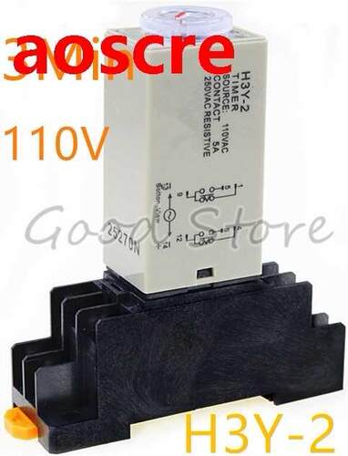 1SET H3Y-2 3Min 110V Small time relay power on time delay