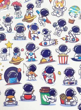 51Pcs Super Cute Astronaut Space Cartoon Stickers for Kids W
