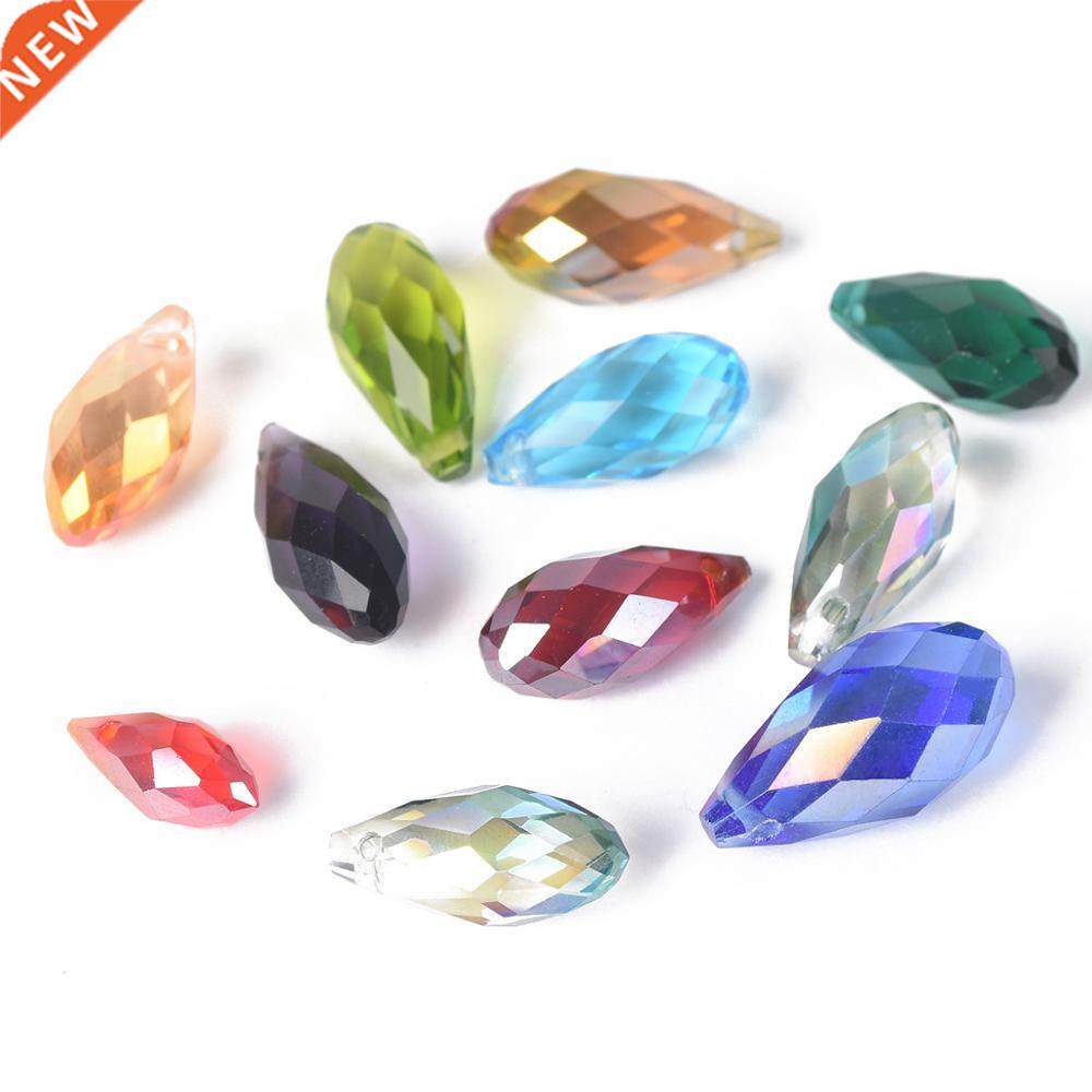 AB Colors Teardrop Faceted Crystal Glass 12x6mm 16x8mm 20x10