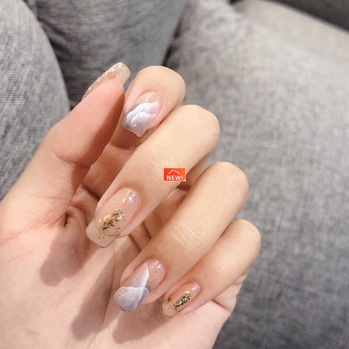 24pcs/box Ballerina Press on Fake Nails with Glue Acrylic Fa 餐饮具 鸡蛋托 原图主图