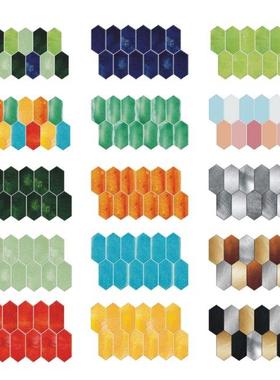 Stick on Tiles Kitchen Backsplash Retro Pattern Rhombus Shap