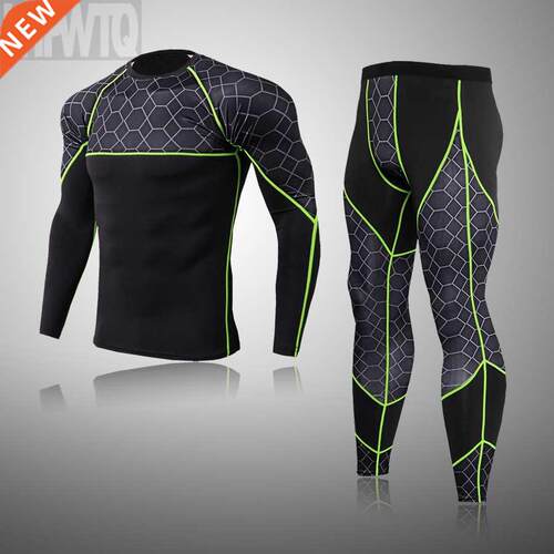 Men's Sports Ski Thermal Underwear Set Suits Gym Compres