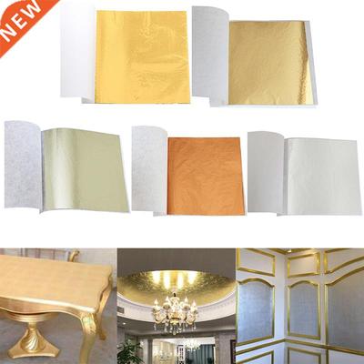 100 Sheets Gold Foil Leaf Gilding Handicrafts Craft Paper De