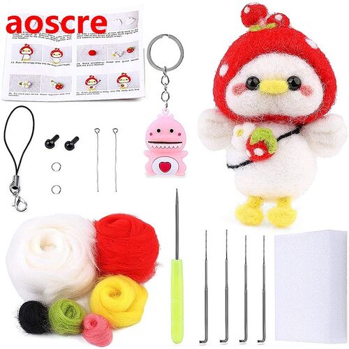 1Pcs Wool Needle Felting Kit Cute Animal  Wool Felting Packa