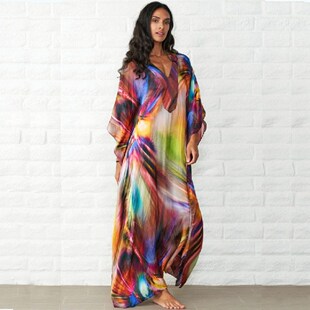Quick-drying Kaftan Beach Cover up Pareos de Playa Mujer 202