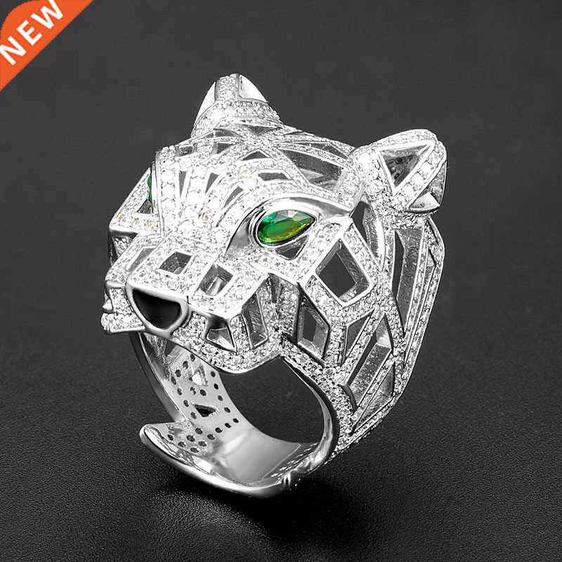 Zlxgirl jewelry Rhodium Silver plated color leopd animal f