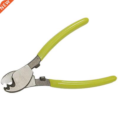 Yellow Green Handle Wire Cable Cutting Plier Cutter Stripper
