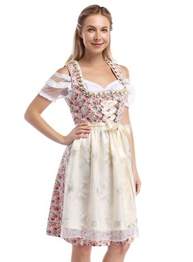 KoJooin 34-42 Traditional Bavarian Octoberfest Dresses Germa