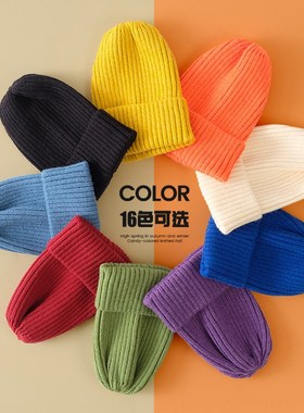 2021 New Famous Brand Pure Color Woolen Hat Women's Winter W