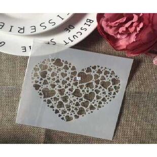 1Pcs 13cm Love Heart  Craft Layering Stencils Wall