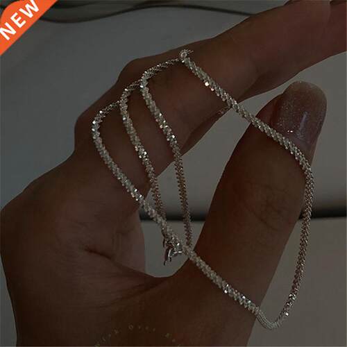 2021 Simple Silver Color choker necklace Casual necklace for