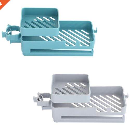 Double-Layer Sink Shelf Soap Sponge Drain Rack Holder Basket