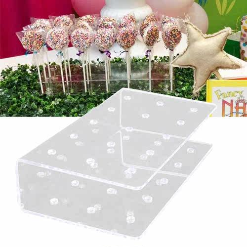1Pc Acrylic Lollipop Holder Rectangle Shape Double Layer Ac