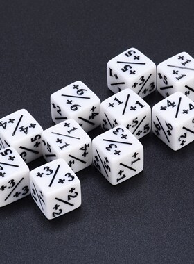 10pcs White Dice Counters +1/+1   The Gathering  MTG  Poker