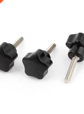 3Pcs M5 Male Thread Star Shaped Plastic Head Clamping Screw