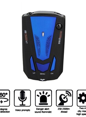 Car Radar Detector V7 Anti Speed Signal Detection English Ru