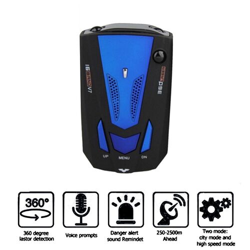 Car Radar Detector V7 Anti Speed Signal Detection English Ru