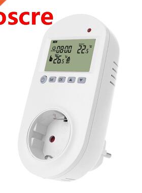 Programmable Plug in Thermostat EU Socket 16A Electric Heati