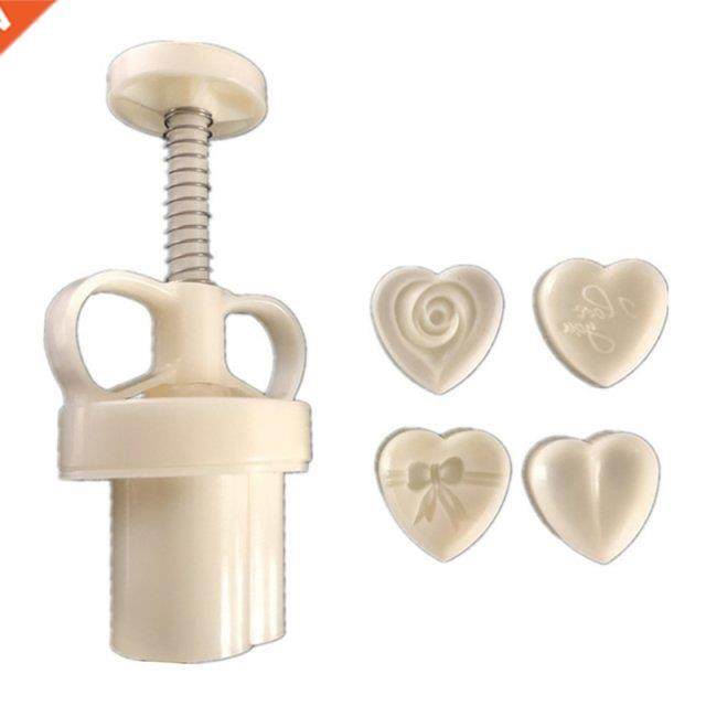 Mooncake Mold 30g Heart Stamp Cookie Cutter Mould DIY Baking