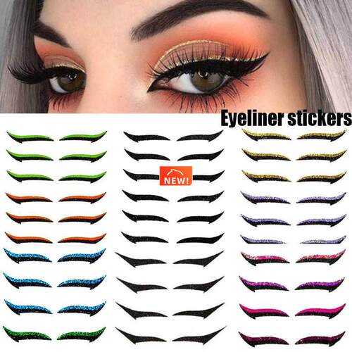 6Pairs/set Waterproof Eyelid Line Stick Reusable Glitter Eye