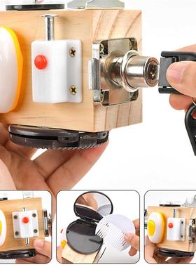 Kids Busy Cube Montessori Wooden Busy Blo Educational Toys