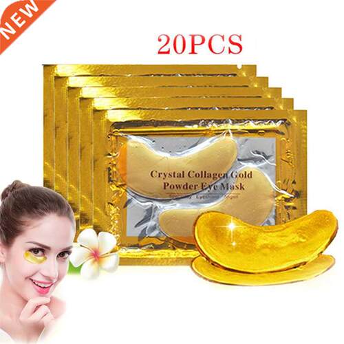 InniCare 20Pcs Crystal Collagen Gold Eye Mask Anti-Aging Dar